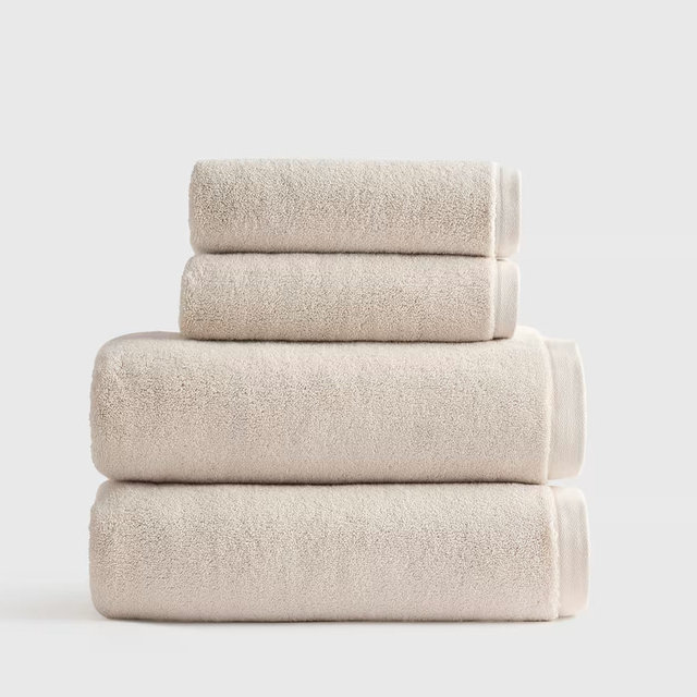 Plush Organic Turkish Cotton Bath Bundle (4 pieces) - Oat