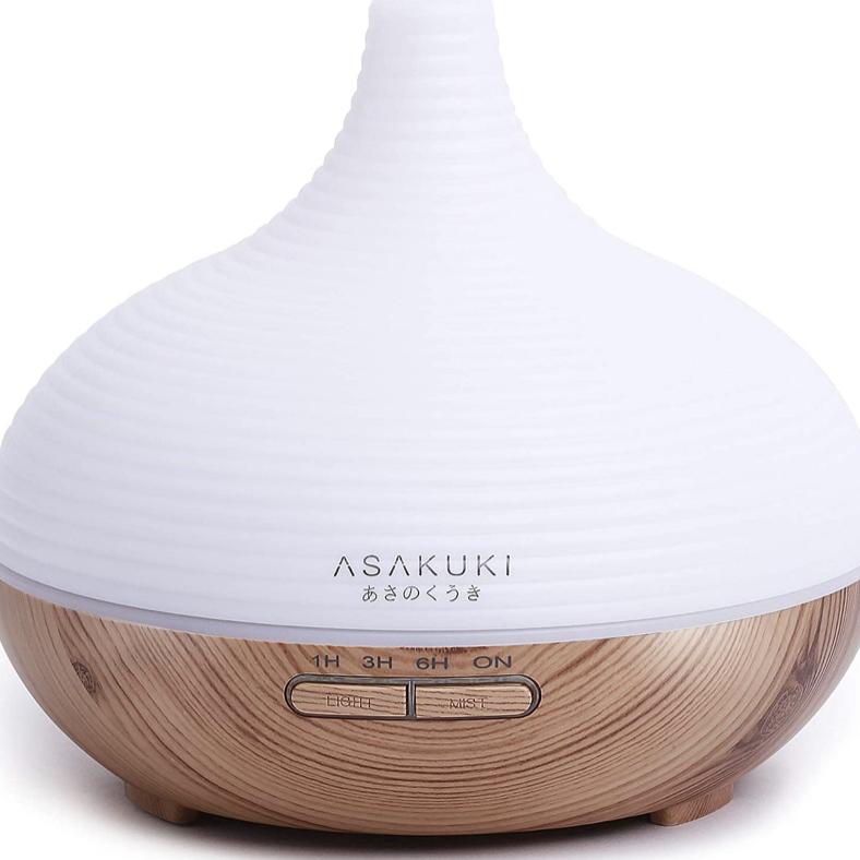 ASAKUKI 300ML Premium, Essential Oil Diffuser, Quiet 5-in-1 Humidifier