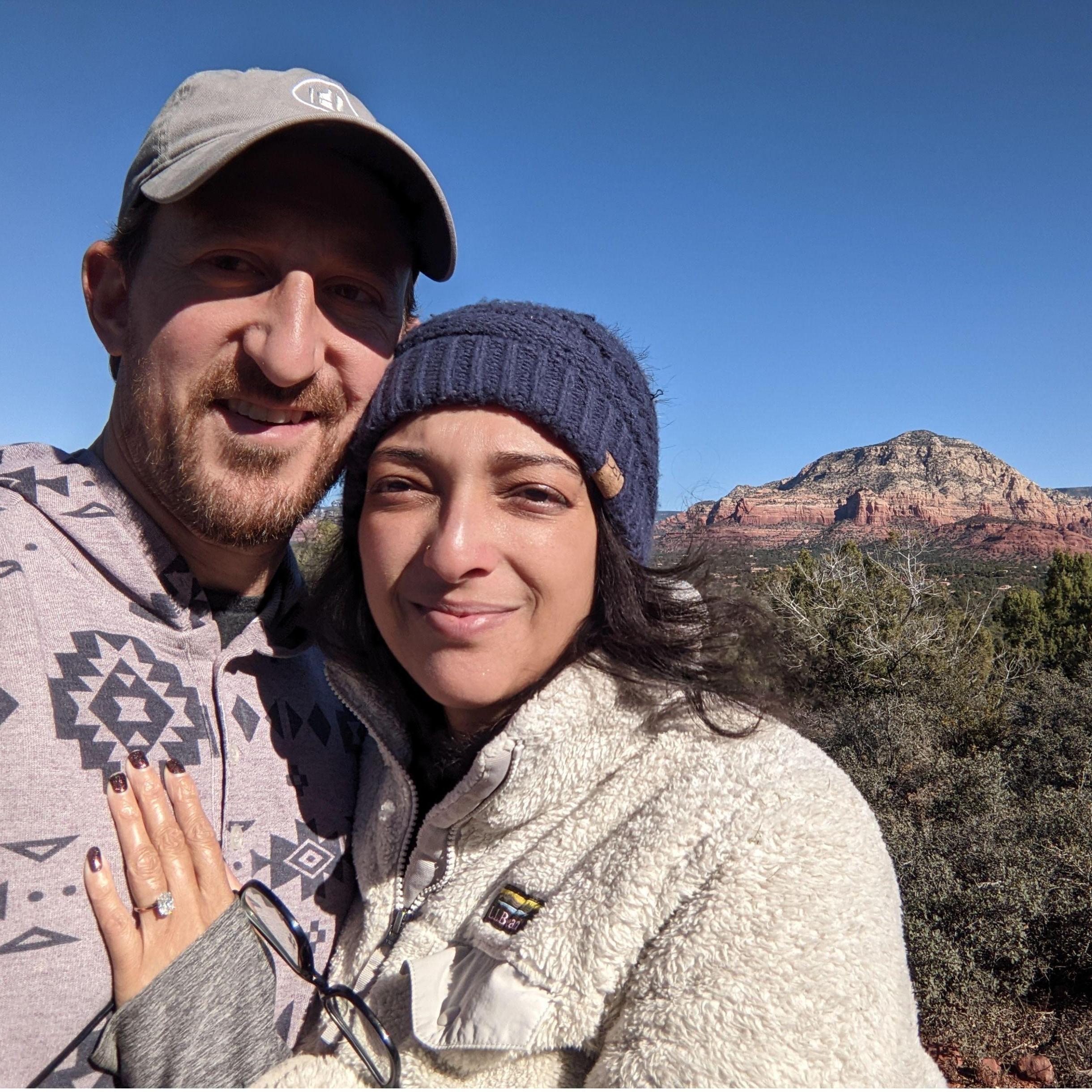 This was taken at a pitstop along one of our hikes through Sedona, AZ!