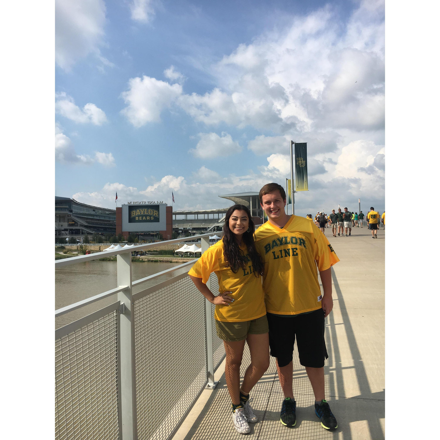 Our very first game running the Baylor line!