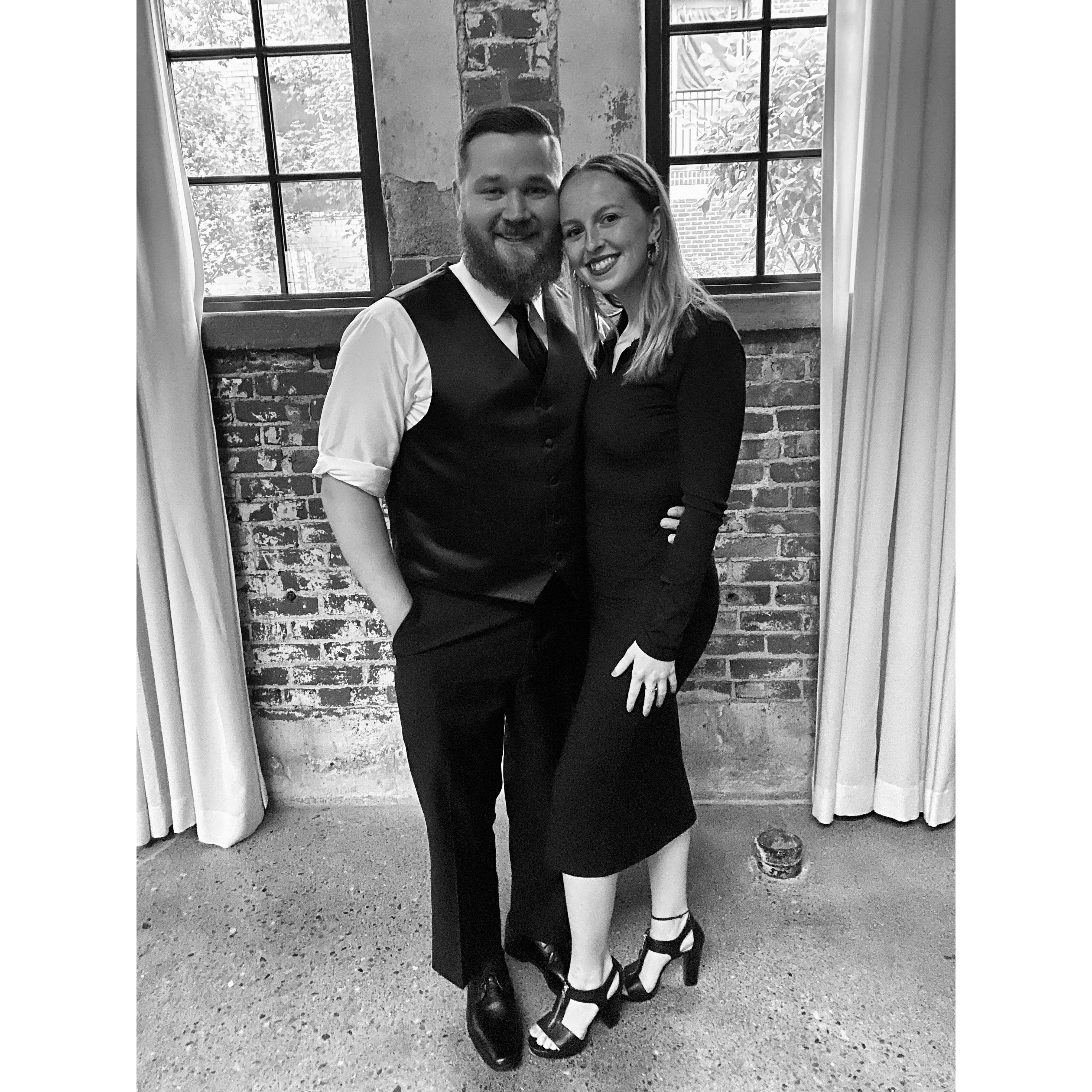 Our friends wedding, we can clean up nice :P