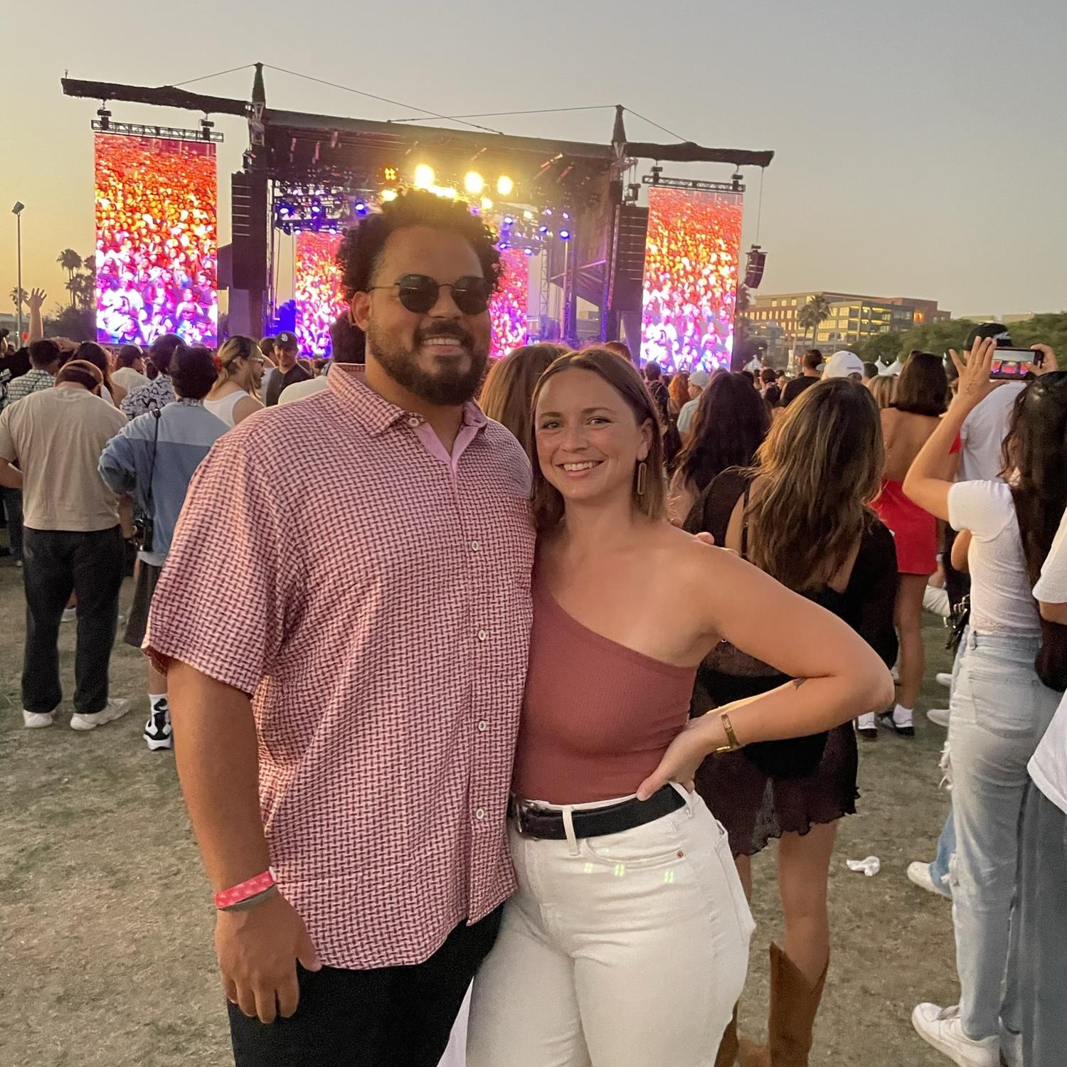 August 2023. At Bleached festival in SD seeing Leon Bridges.