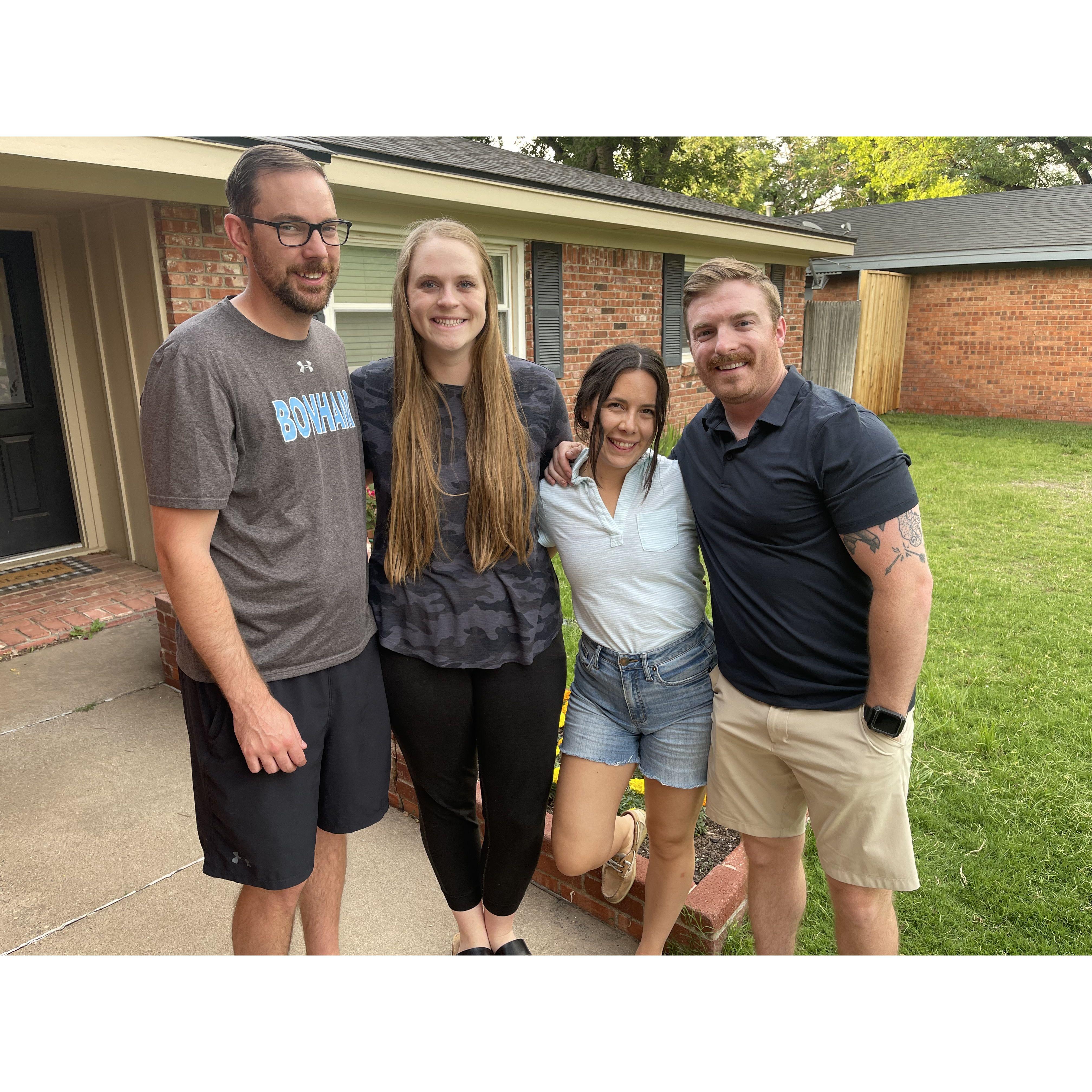 Carina meeting the family in Amarillo (sister and brother in law)
