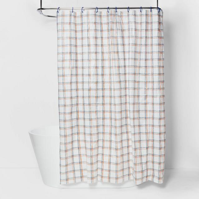 Multi Plaid PEVA Shower Curtain Bundle - Room Essentials™