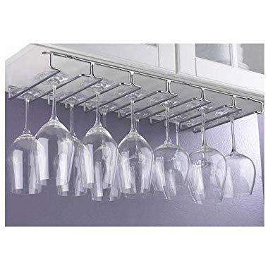 Useful Under Cabinet Stemware Rack Hold up to 18 Wine Glasses