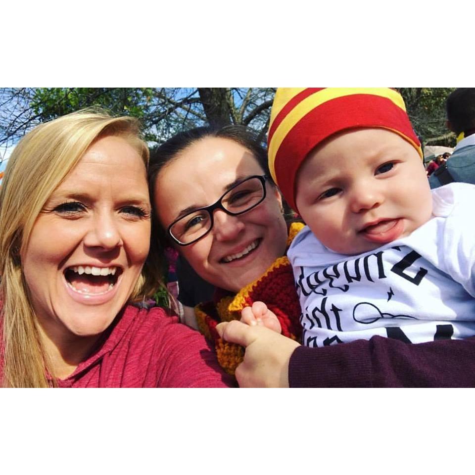 Susy indulges my Harry Potter obsession in ways I'll forever be indebted for. Also, that's my Godson, Leland.