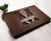 Personalized Guest Book Wedding Monogram...