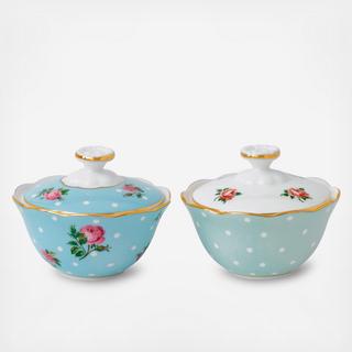 New Country Roses Condiment Pot, Set of 2