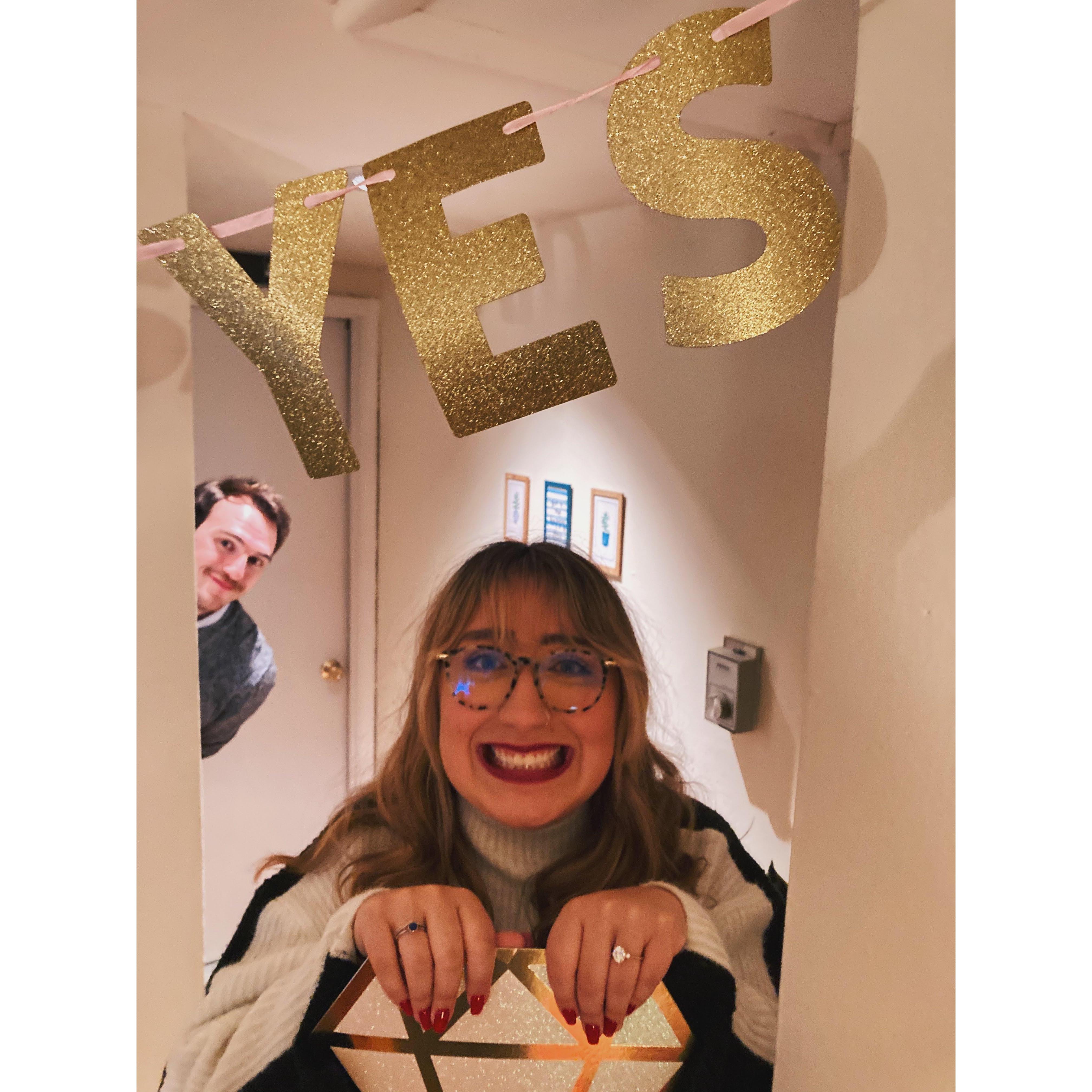 I said yes, we took this weird picture.