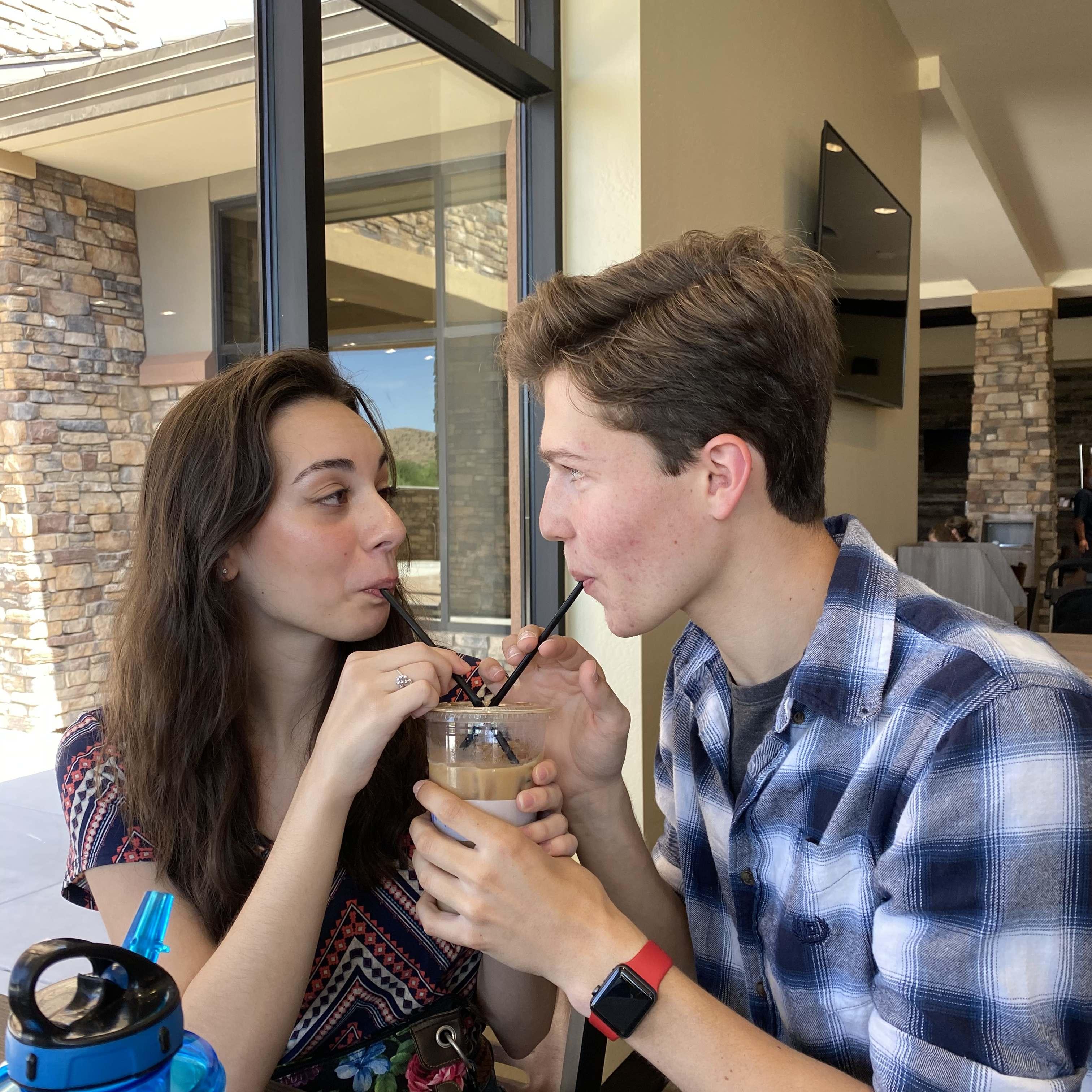 This was our first time trying coffee