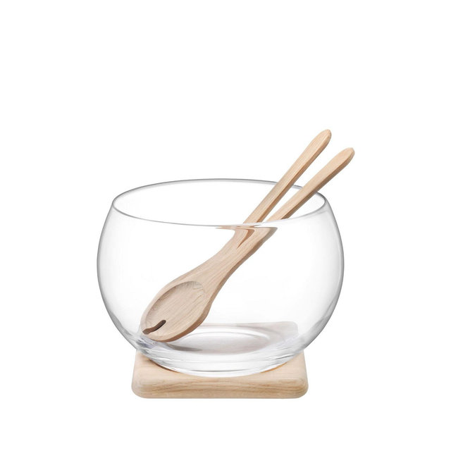 LSA International Serve Salad Set Oak Base