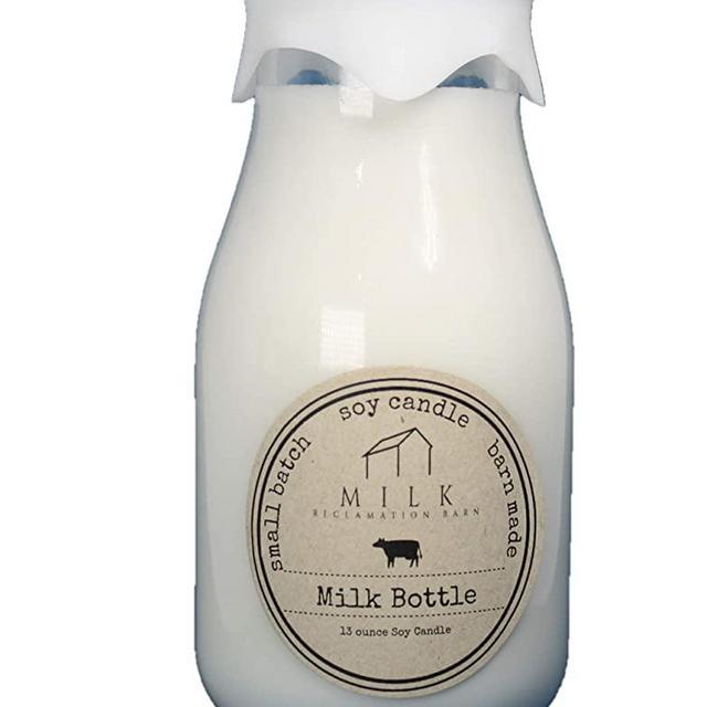 Milk Reclamation Barn's Milk Bottle Candle, Wild Honeysuckle