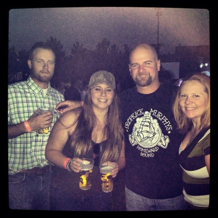 At Brad Paisley concert with Josh's brother/groomsman Seth and his wife Tamara
