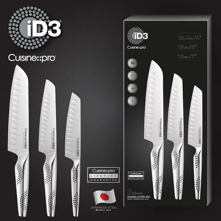 Cuisine::pro®, Id3 3-Piece Santoku Knife Set | Zola