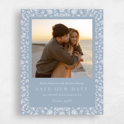 Powder Blue Wedding Save the Date - Justine Photo