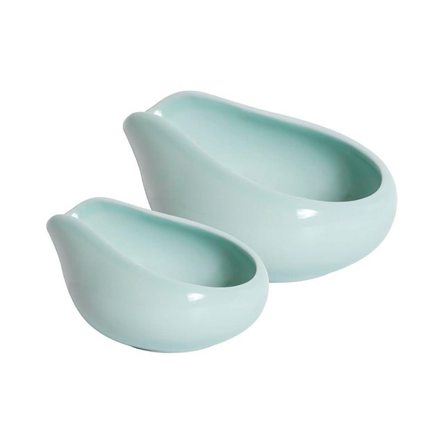 Loveramics 2-Pack Coffee Bean Dosing Cups by James Hoffmann, 30g-60g Capacity (Celadon Blue)