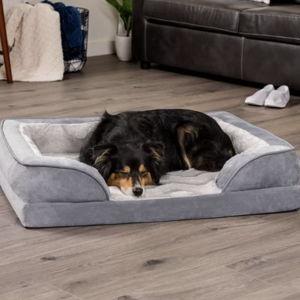 FURHAVEN Dog Bed (Granite Gray, Large)