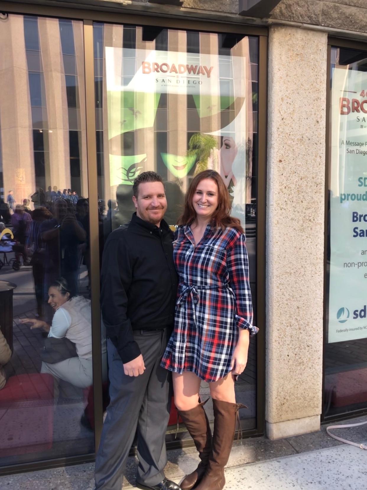 Dustin surprised Mary with tickets to Wicked