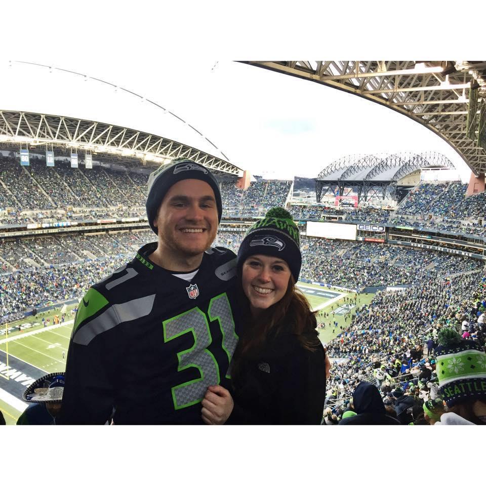 Seahawks game for Eric's birthday - December 2014.