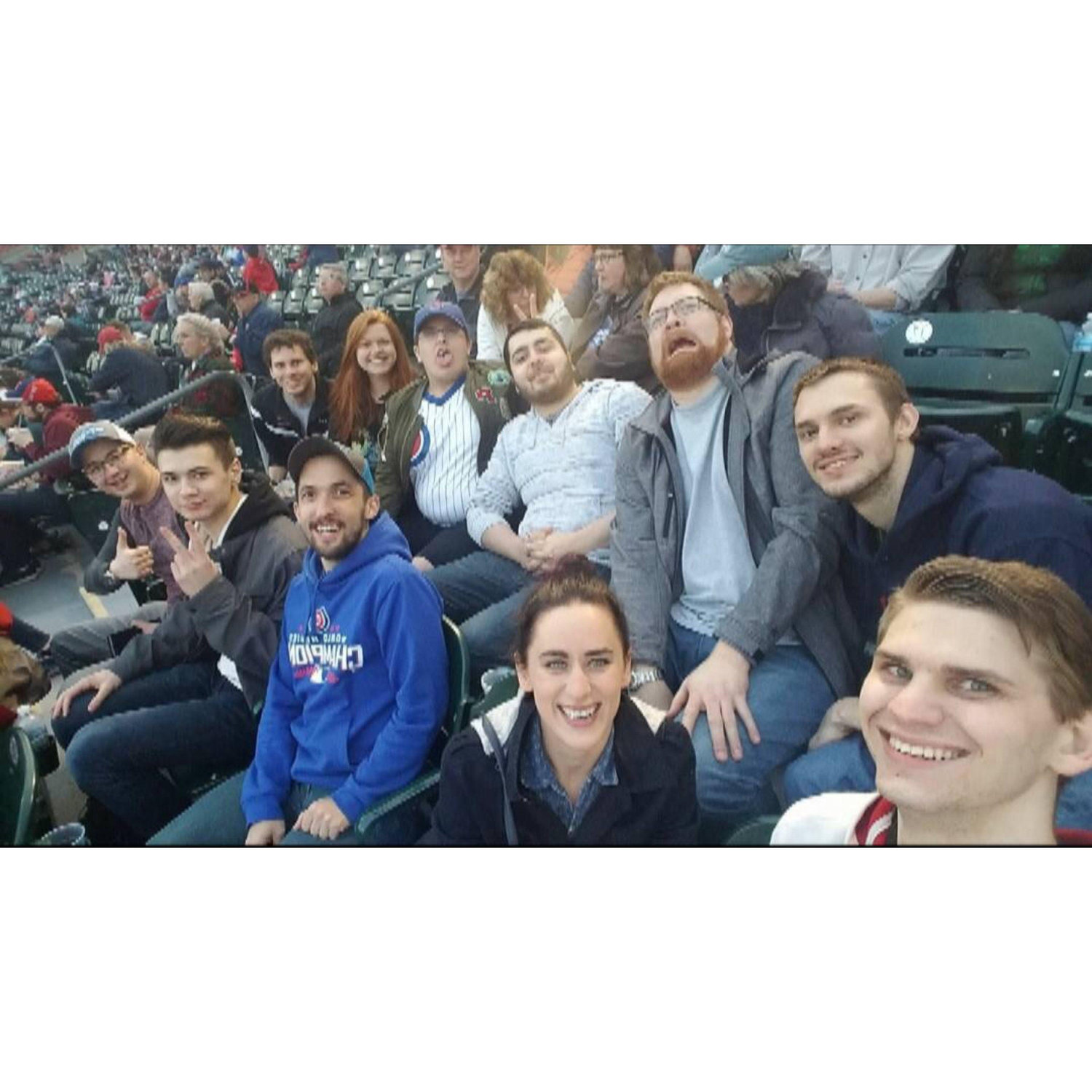 Nancy's 1st time in Buffalo meeting everyone at the Bison's game!