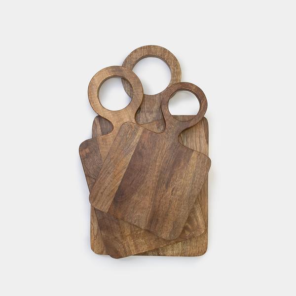Set of 3 Round Handle Cheese Boards