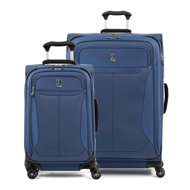 Travelpro Tourlite Softside 2-Piece Set, Expandable Luggage with 4 Spinner Wheels, Lightweight Suitcase, 21" Carry-On, 29 Check Large, Blue