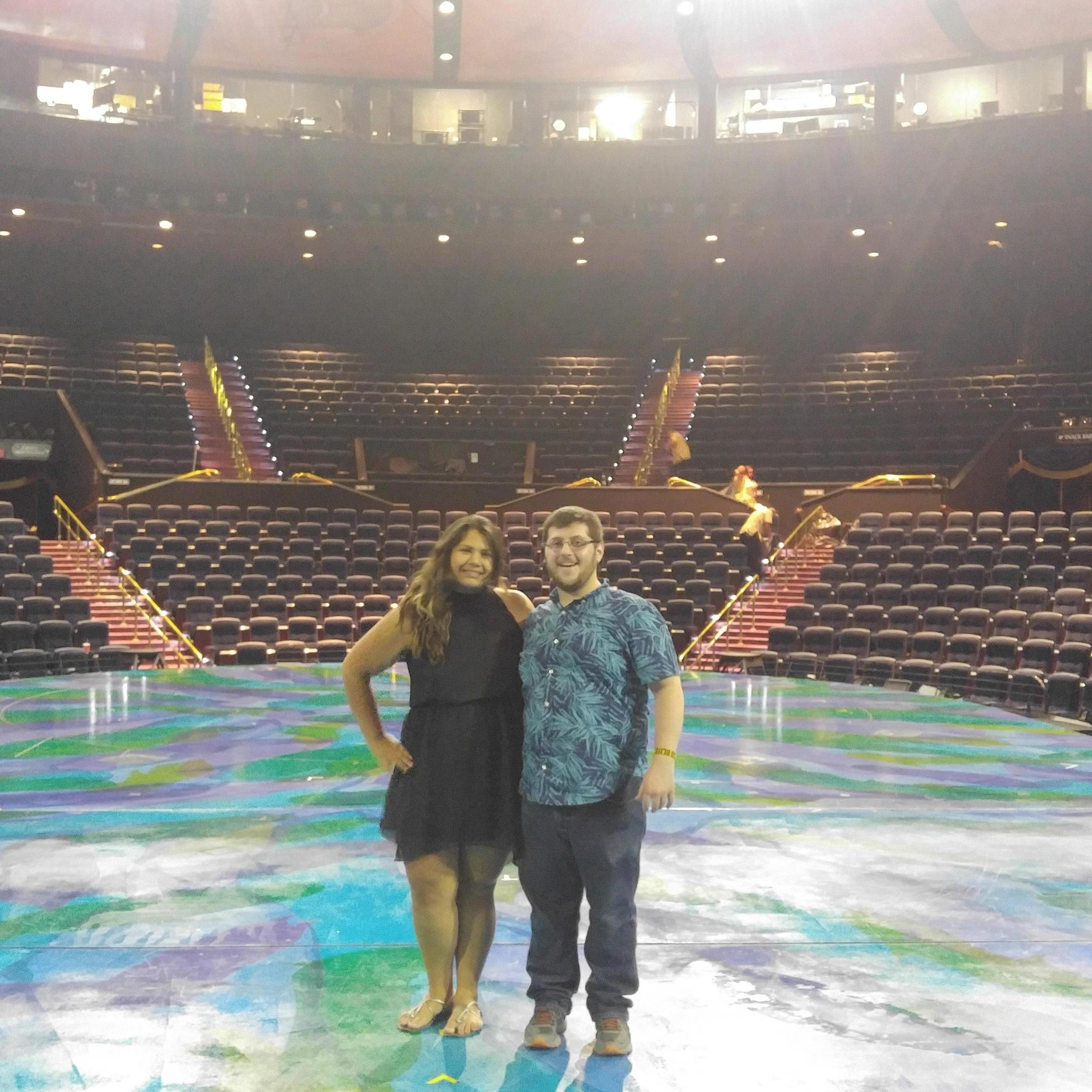 After seeing Mystère by Cirque du Soleil when we got to go on stage thanks to Emily's friend!