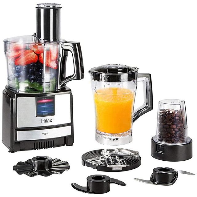 Food Processor Blender - Kitchen Food Processor ,Chopper, Blender Food Processor Combo,Multi Mixer Machine with Dough Blade 550W