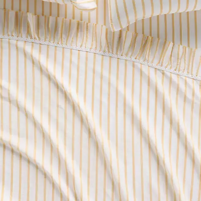 Organic Cotton Spa Sateen Ruffled Sheet Set