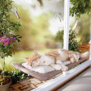 Oster Sunny Seat Window Mounted Cat Bed, Brown