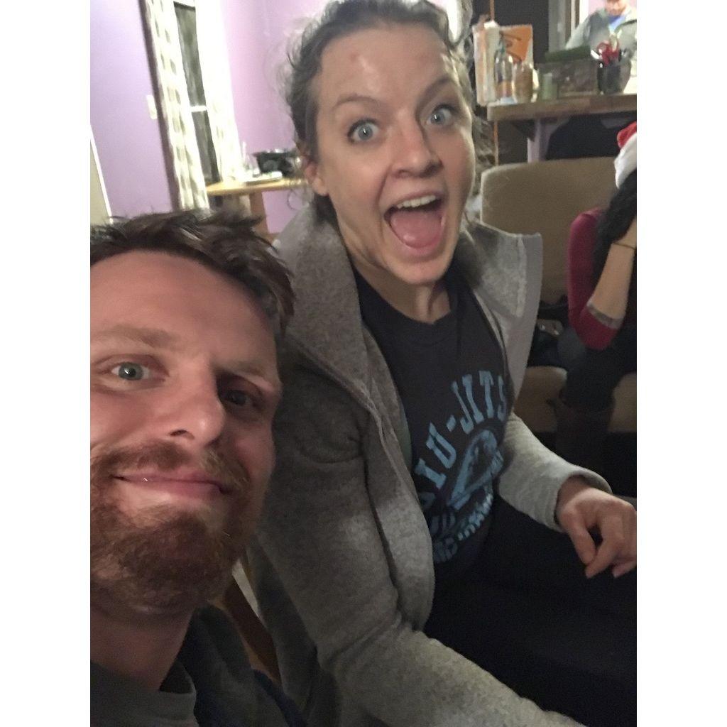 Our first "date" Brian stole my phone to take this. I didn't know.