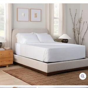 Purple SoftStretch® Sheet Set queen size white color