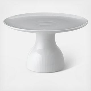 White Fluted Cake Stand