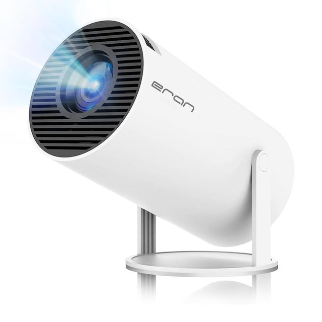 Mini Projector, HY300 PRO Portable Projector, Support 4K 1080P with Dual-Band WIFI6 5G Wireless 5.2 Bluetooth Android 13, 180° Rotatable, Auto Keystone Correction, 35"-130" Screen Video Projector