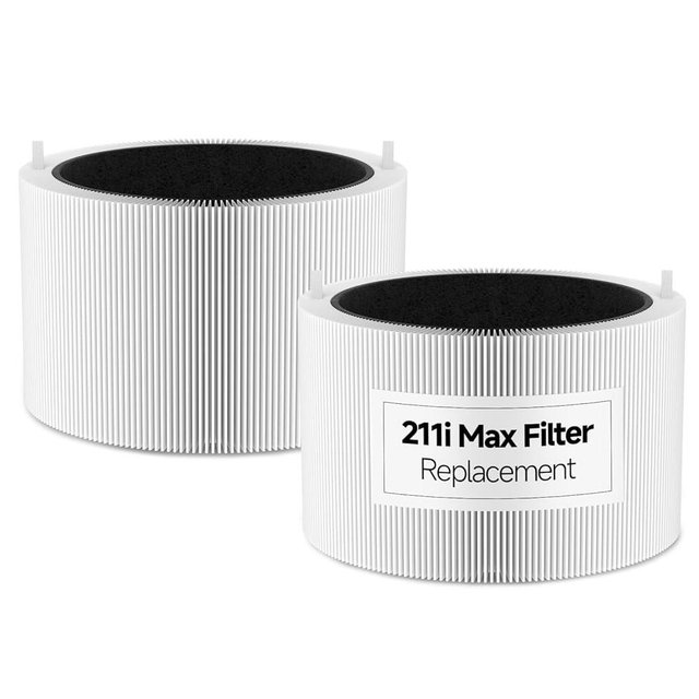 2-Pack Blue Pure 211i Max Replacement Filter Compatible with Blueair 211i Max Air Purifier, 3-IN-1 Ture H13 HEPA & Activated Carbon Replacement Air Filter, Compared part #F2MAX