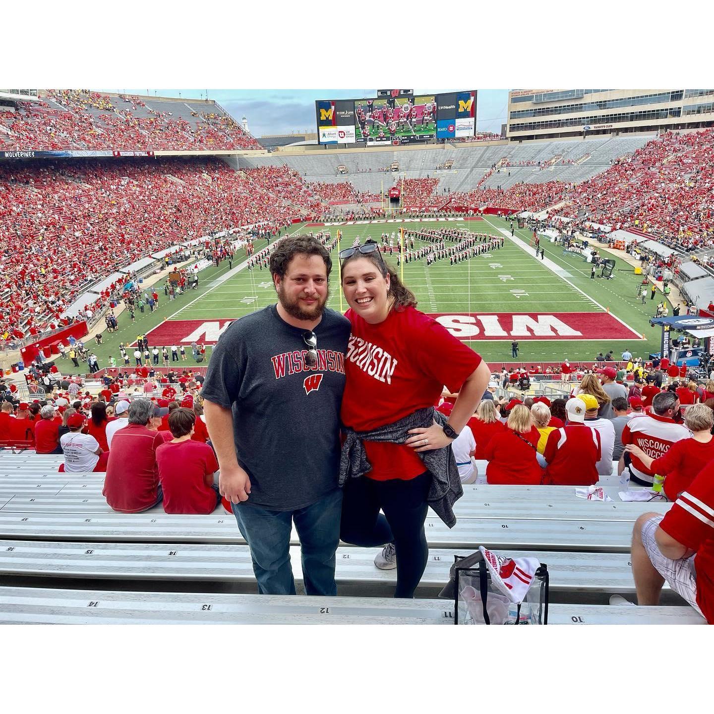 Our first Badgers game! October 2021