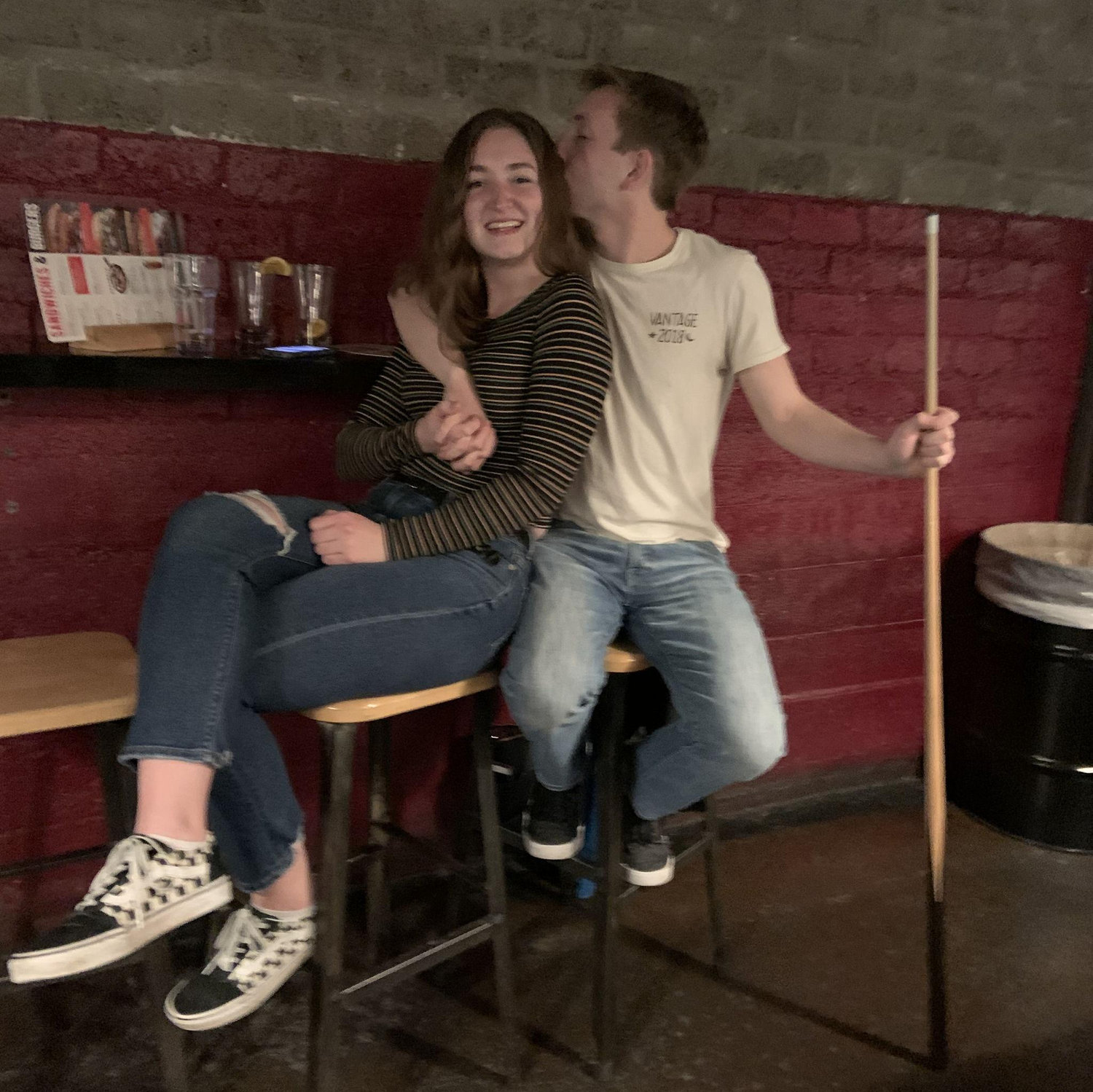 They both turned 21 in February of 2020! This is them at a bar in March 2020, unaware that the lockdown would start in less than 24 hours. On the upside, Covid gave them a break from long distance.