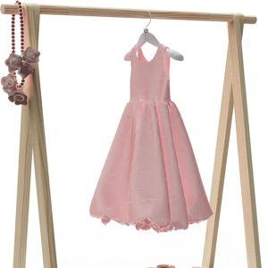 Small Garment Rack with Storage Shelf (Natural Pine, 38" L x 14.5" W x 43.7" H)