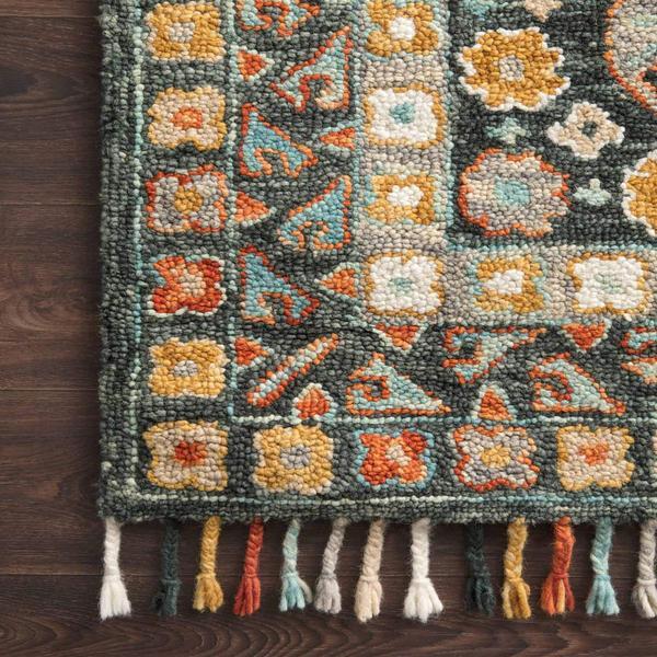 Charcoal Tassel Rug