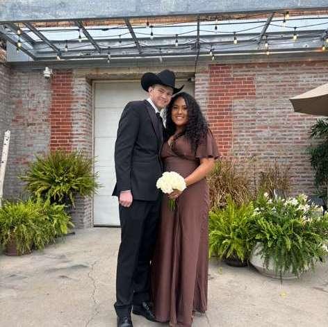 Isamar's brother got married where Lucas and Isamar were apart of the bridal party.