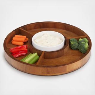 Duets Lazy Susan Tray with Dip Bowl