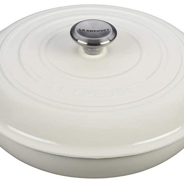 Le Creuset Enameled Cast Iron Signature Braiser, 5 qt. , White