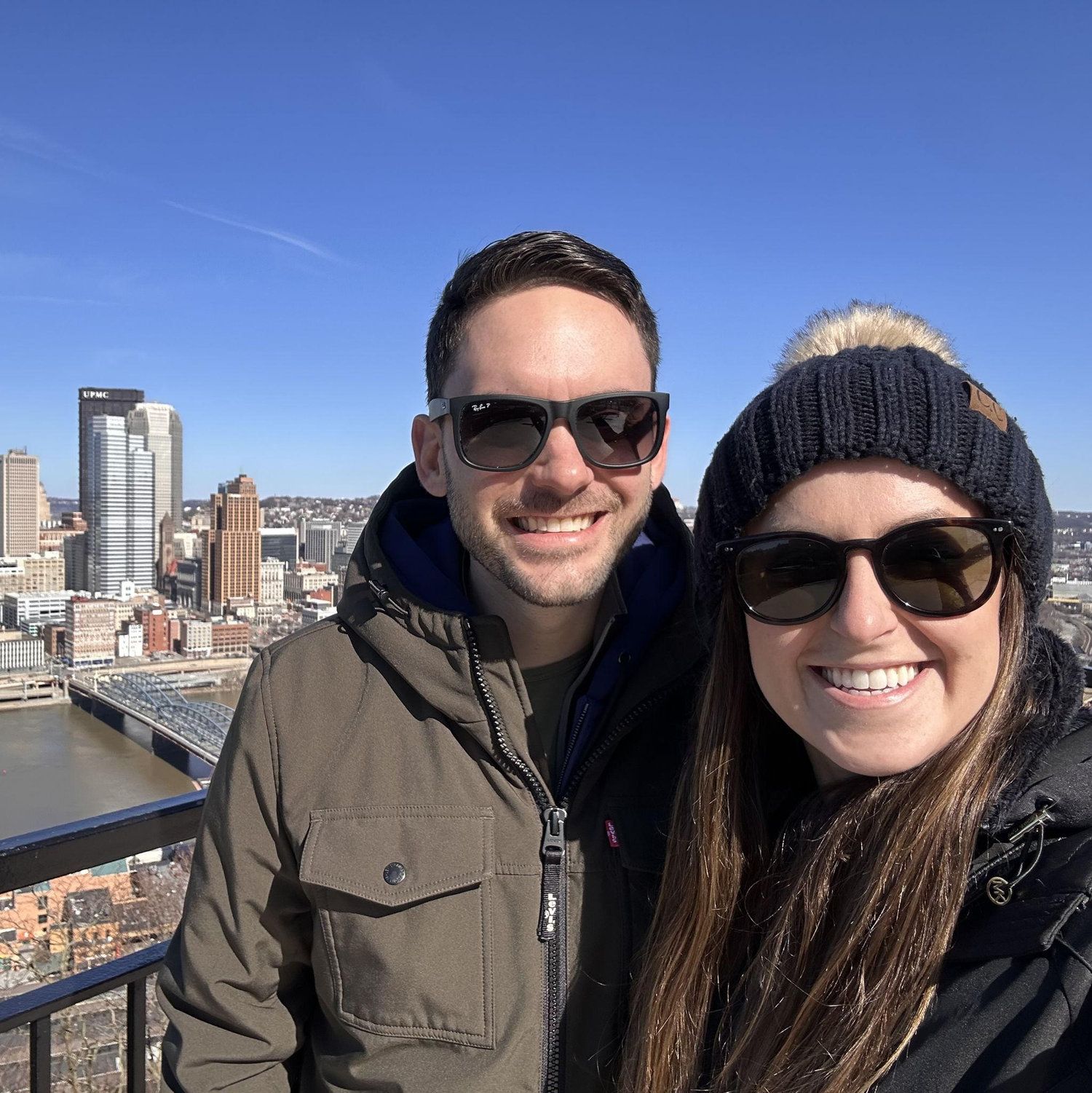 Steve showing Angela his college town, Pittsburgh! February 2024.