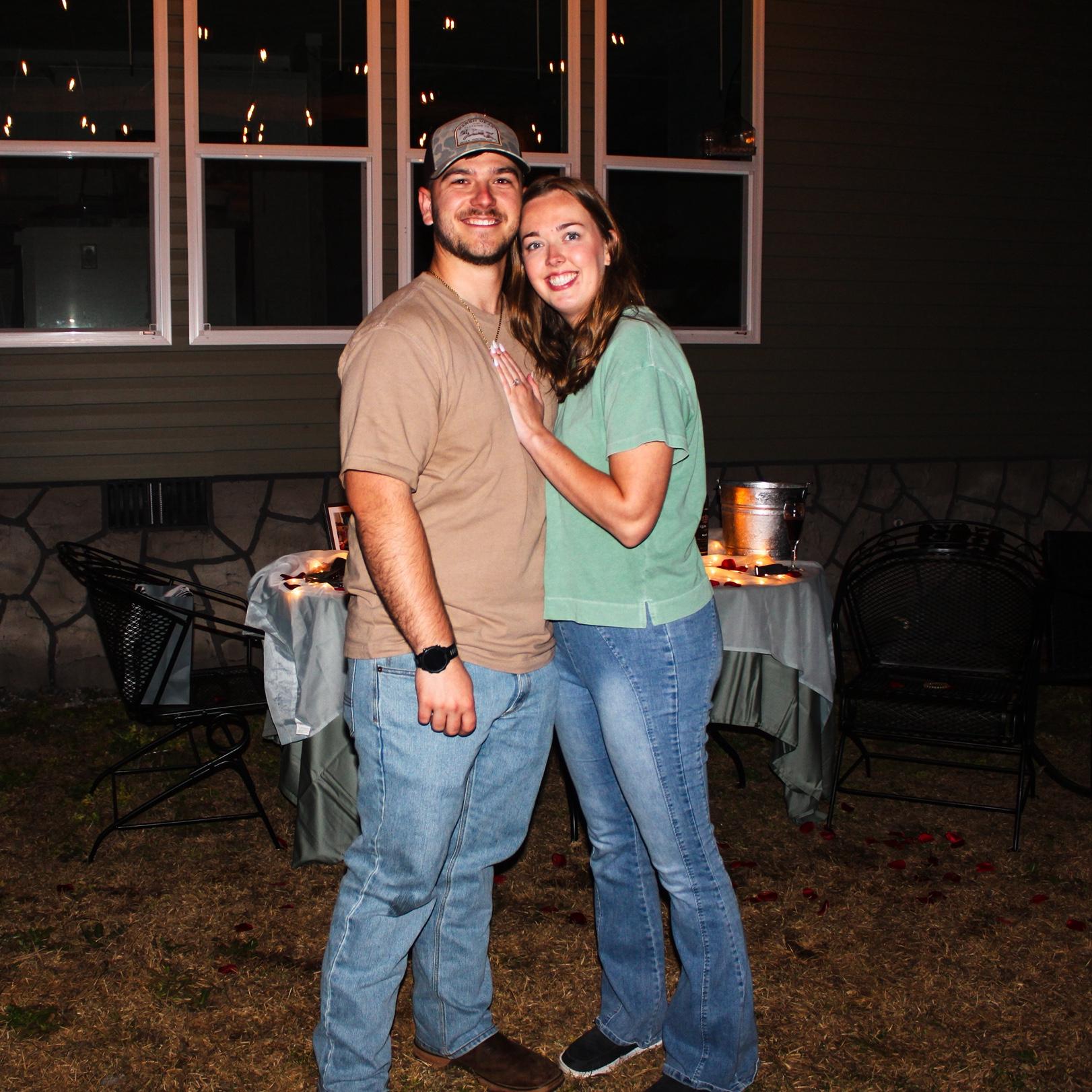 The easiest yes, in our comfiest clothes, being our truest selves. I wouldn’t want it any other way 💍🤍
