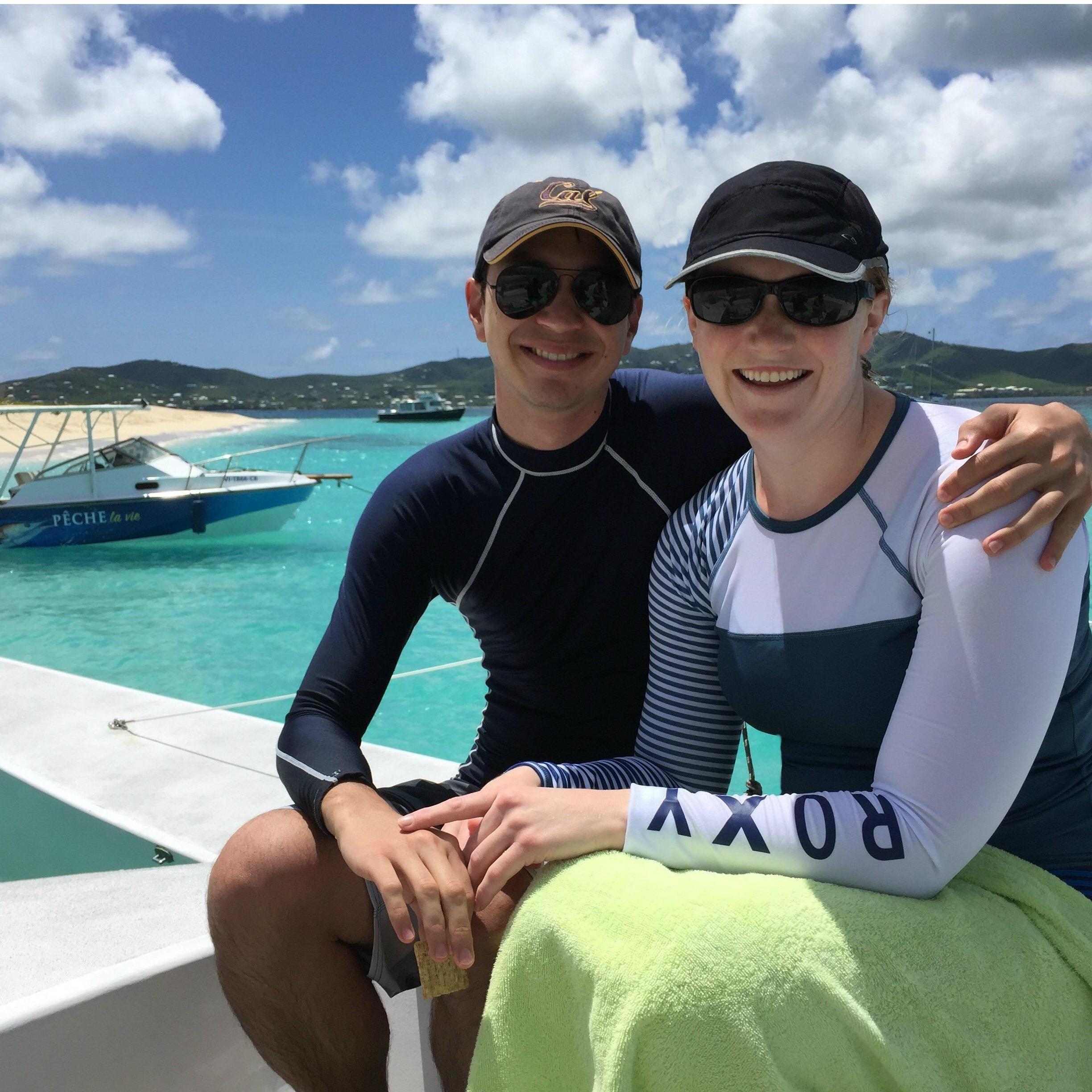 We took this picture after a fun day sailing & snorkeling in St. Croix!