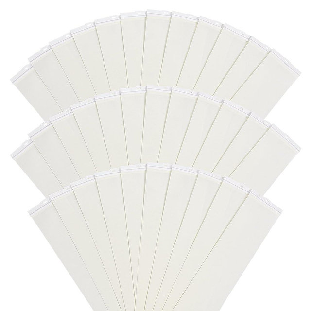 LazBlinds Vertical Blinds Replacement Slats - Light Filtering Fabric Slats for Sliding Doors & Windows, Easy-Cut Polyester, White Texture (82.5" x 3.5", 34 Pcs)