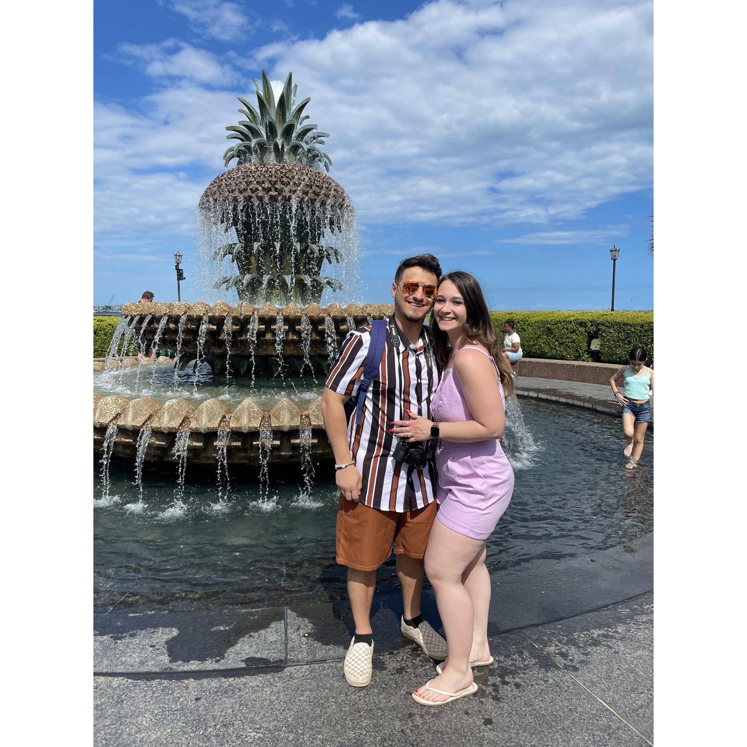 Pineapple fountain in Charleston