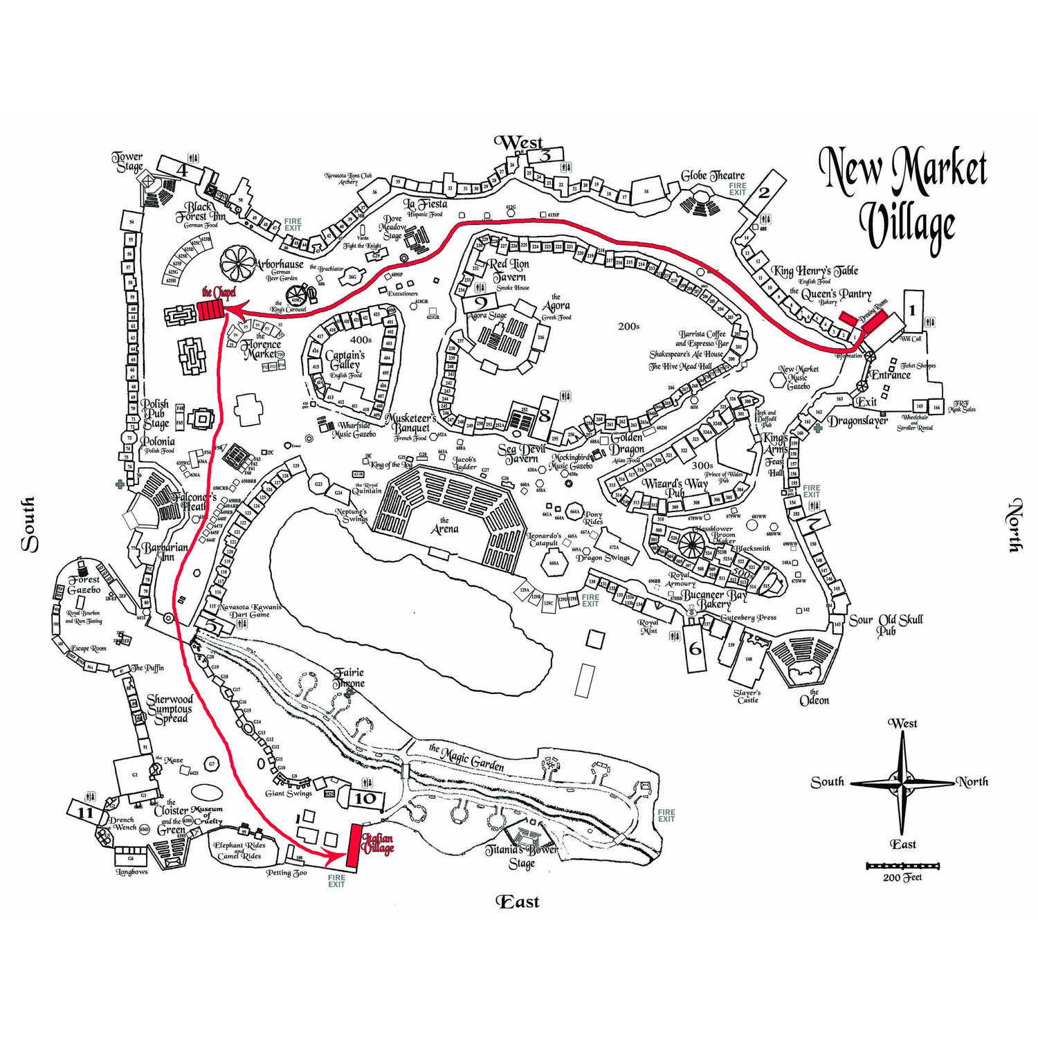 Map to ceremony venue