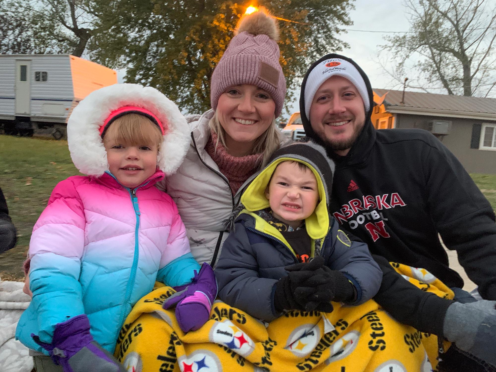 Our first hayrack ride together!