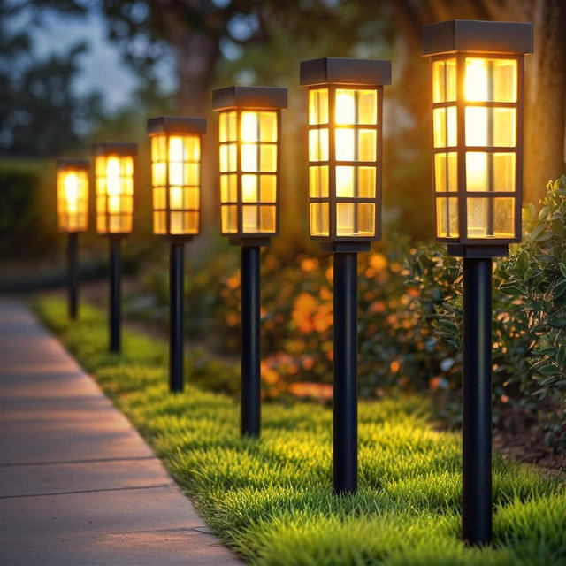 PASAMIC Solar Pathway Lights Outdoor8 Pack Solar Pathway Lights, LED Solar Lights Outdoor, IP65 Waterproof Outdoor Solar, Landscape Lighting for Patio Driveway Decor, Transparent